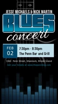 Blues and Rock Concert Digital Display Video template