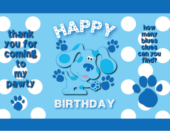 blues-clues-birthday-chip-bag-template-postermywall for Free Blues Clues Birthday Printables Blues Clues | Birthday | Chip Bag Template | PosterMyWall for Free Blues Clues Birthday Printables