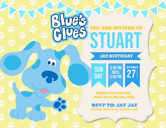 Blues Clues Template PosterMyWall Blues Clues Template PosterMyWall