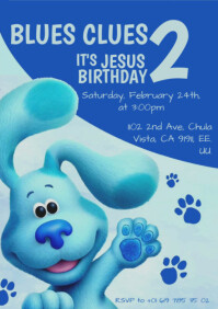 Blues clues invitation A4 template