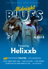 blues night A4 template