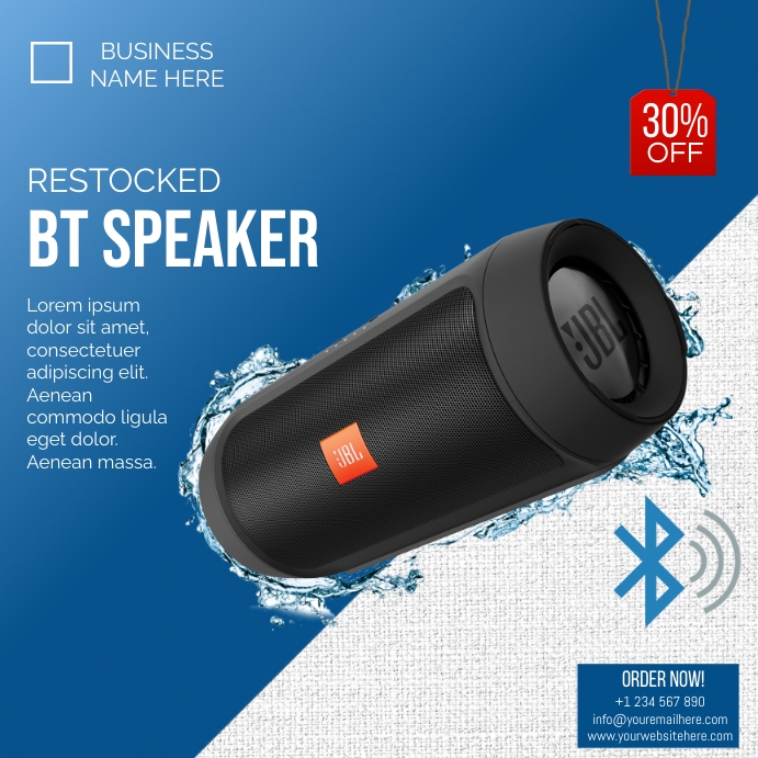 bluetooth speaker Template | PosterMyWall