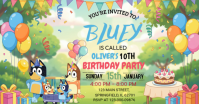 Bluey Birthday Facebook Shared Image template