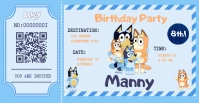 Bluey Ticket Invitation Facebook Event Cover template