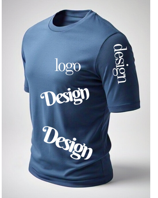 Bluish Modern & Minimal Tshirt Mockup Design  Instagram Portrait template