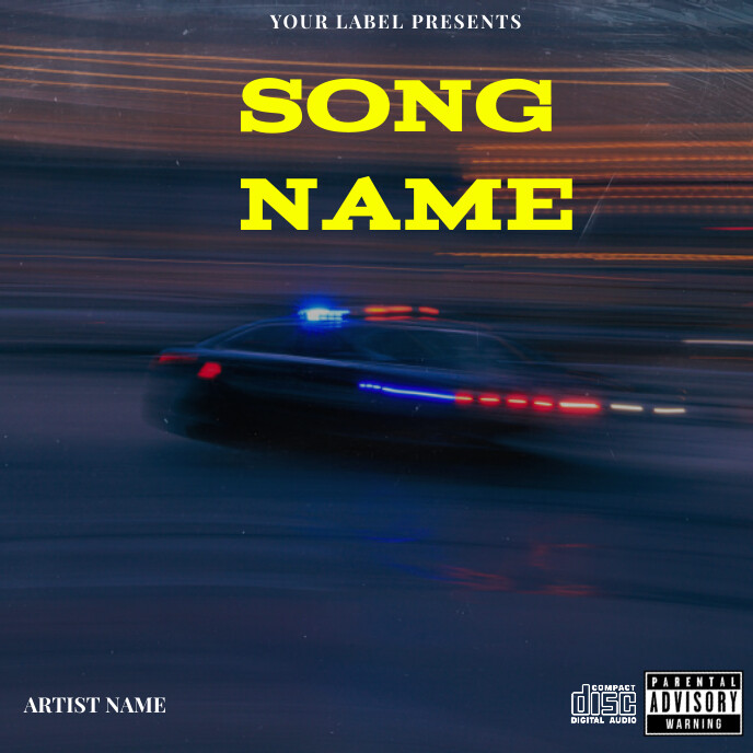 Blur Abstract Police Album Cover Template | PosterMyWall