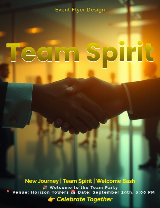 Plantilla de Blurred office handshake cinematic welcome to the team ...