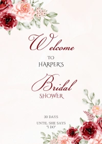 Blush Pink Bridal Shower Sign Template A1
