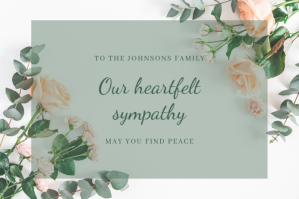 Blush Pink Rose sympathy card Etiket template