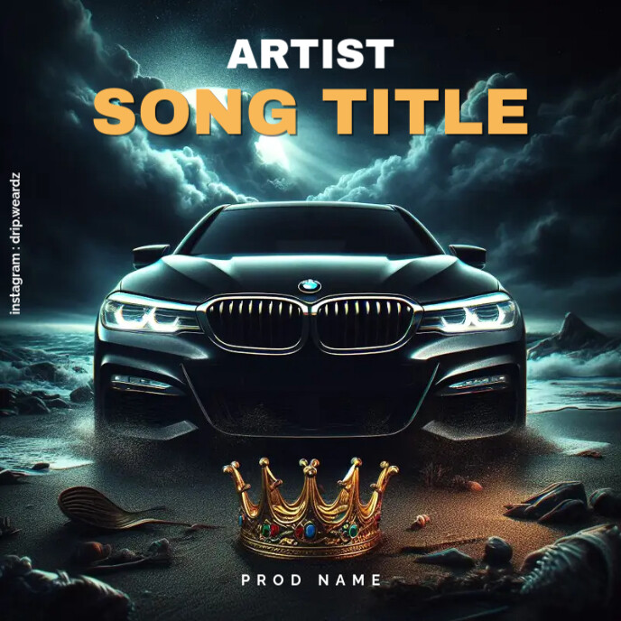BMW crown cover art template Capa de álbum