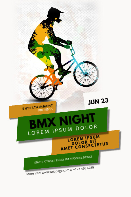 Bmx Newsletter Example BMX Bike Contest Flyer Template | PosterMyWall
