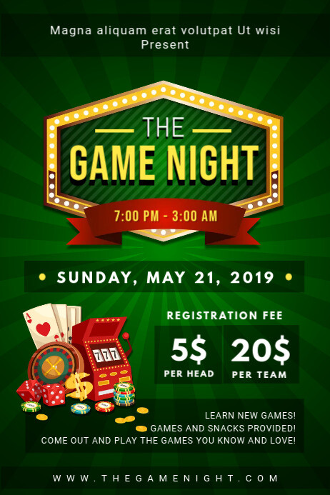 Board Game Night Poster Template | PosterMyWall