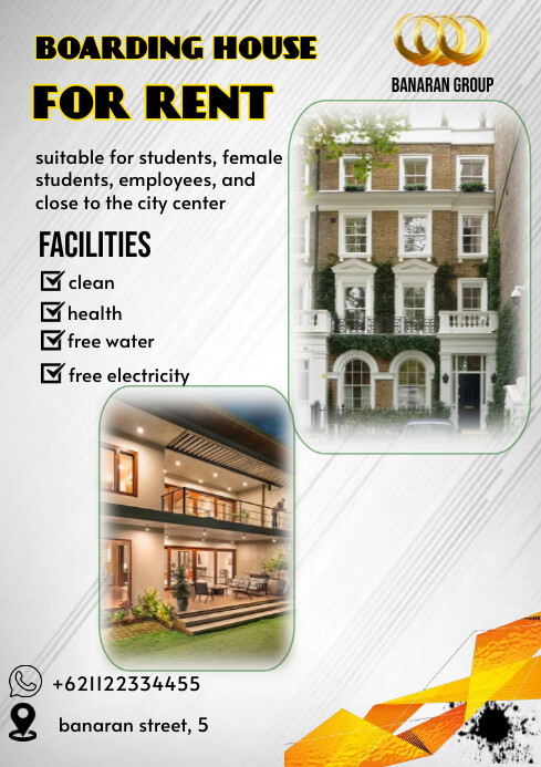 Boarding House For Rent Template | PosterMyWall