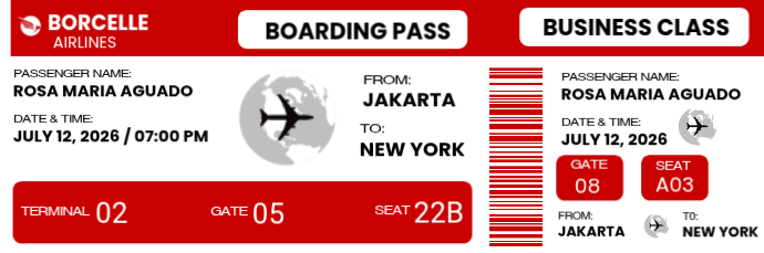 Boarding Pass Email Header Template | PosterMyWall
