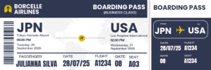 Boarding Pass Email Header template