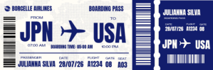 Boarding Pass Email Header template