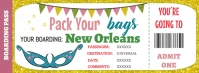 Boarding pass to New Orleans, Фотография обложки профиля Facebook template