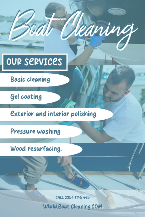Bot Cleaning Script Boat Cleaning Template | PosterMyWall