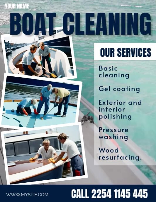 Bot Cleaning Script Boat cleaning Template | PosterMyWall