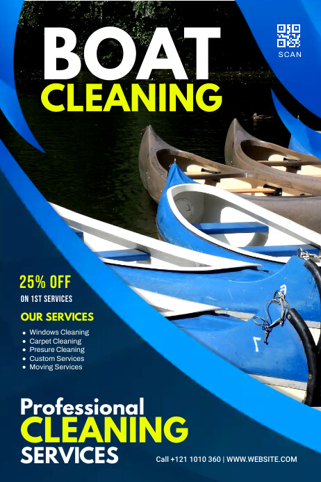 Bot Cleaning Script Copy of BOAT CLEANING | PosterMyWall