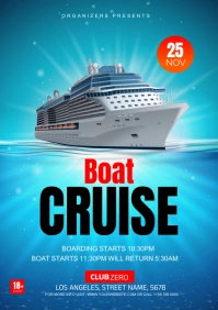 boat cruise A4 template