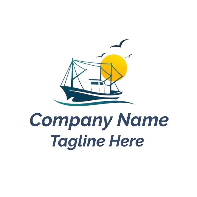 boat logo, Logotyp template