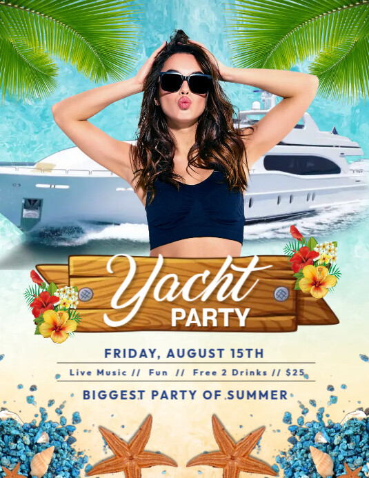 Boat Party Flyer Template PosterMyWall