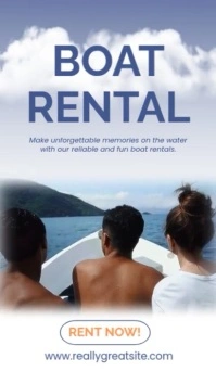 Boat Rental Instagram Post Template – Luxury Yacht & Water Adventure