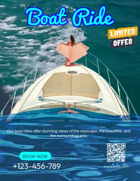 boat ride ad Template | PosterMyWall
