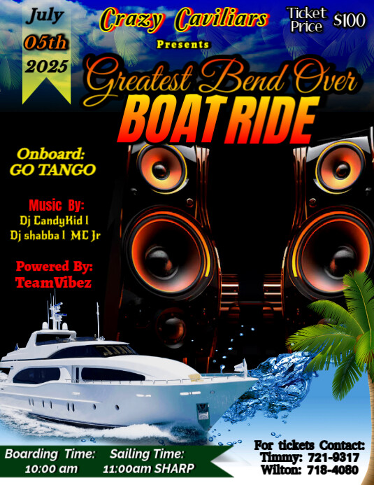 Boat Ride Flyer Template | PosterMyWall