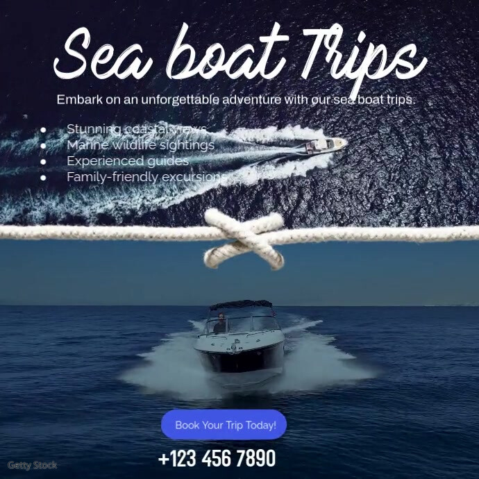boat trip ad Template | PosterMyWall