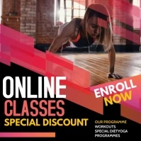body and fitness,workout classes Vierkant (1:1) template