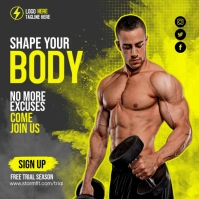 Body Building Ads Square (1:1) template