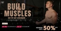 Body Building Video Sampul Acara Facebook template