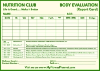 Body Evaluation Report Card Template Cartolina