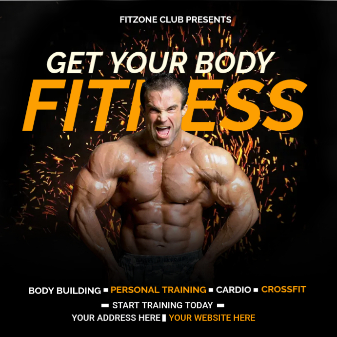 Body Fit Design Plantilla de Fitness Corporal | PosterMyWall