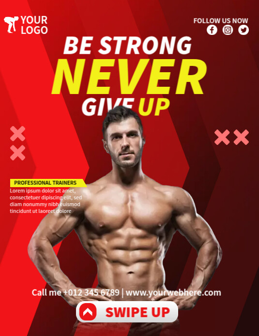 Body Fitness Exercise Template | PosterMyWall