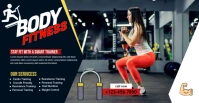 Body Fitness GYM Banner Okładka wydarzenia na Facebooku template