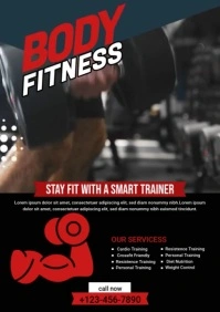 Body Fitness GYM Flyer A2 template