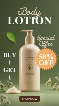 Body Lotion Discount Sale Instagram Story template