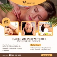 Body Massage Spa Package Post Message Instagram template