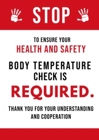 Body Temperature Stop Poster A4 template