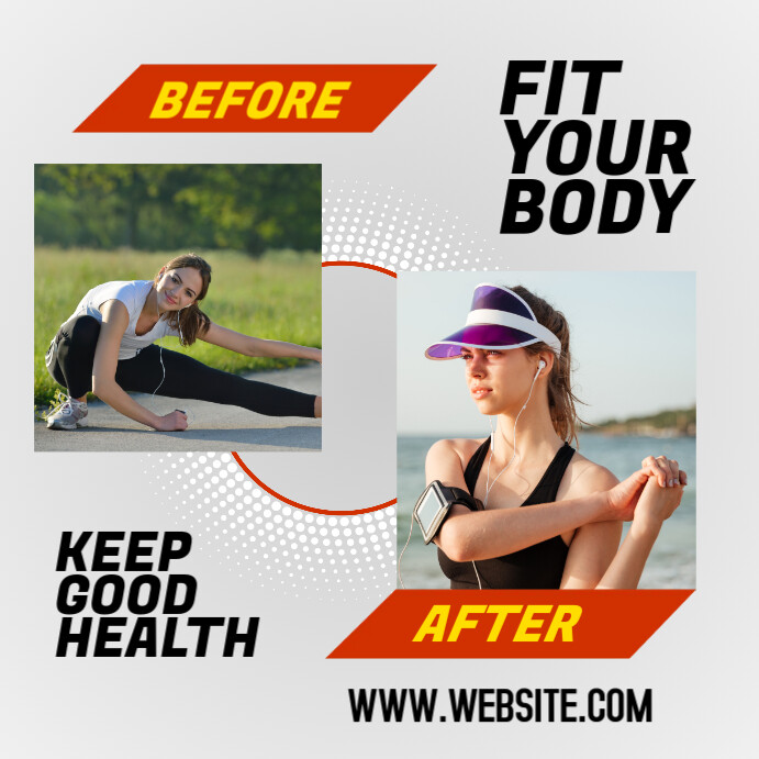 Body Transformation Before After Instagram Template PosterMyWall