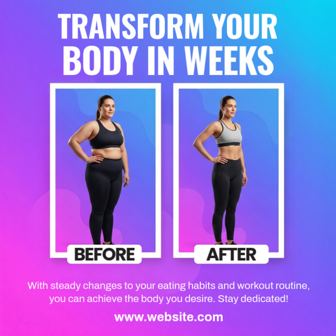 Body Transformation Design 方形(1:1) template