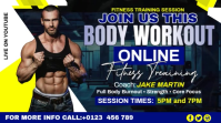 Body Workout Fitness Training YouTube Thumbnail template
