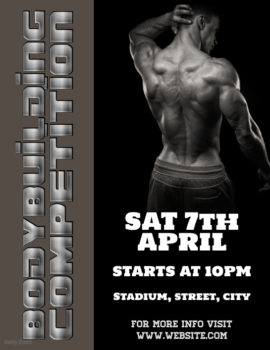 Bodybuilding Flyer (US Letter) template