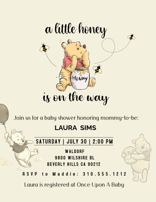 Free Printable Winnie The Pooh Invitation Template Free Printable