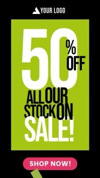 Bold Clearance Sale 50% off Instagram Story Video Template