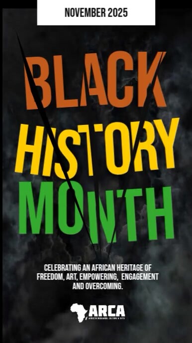 Bold Dramatic Dark Black History Month Celebration Poster Template