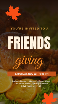Brown Friendsgiving Indaba yaku-Instagram Template